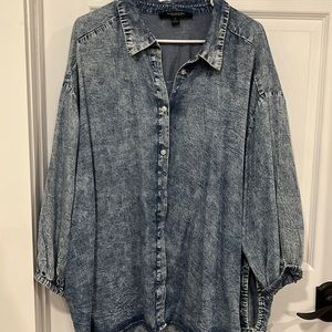 Denim tunic style Blouse Never Worn!
